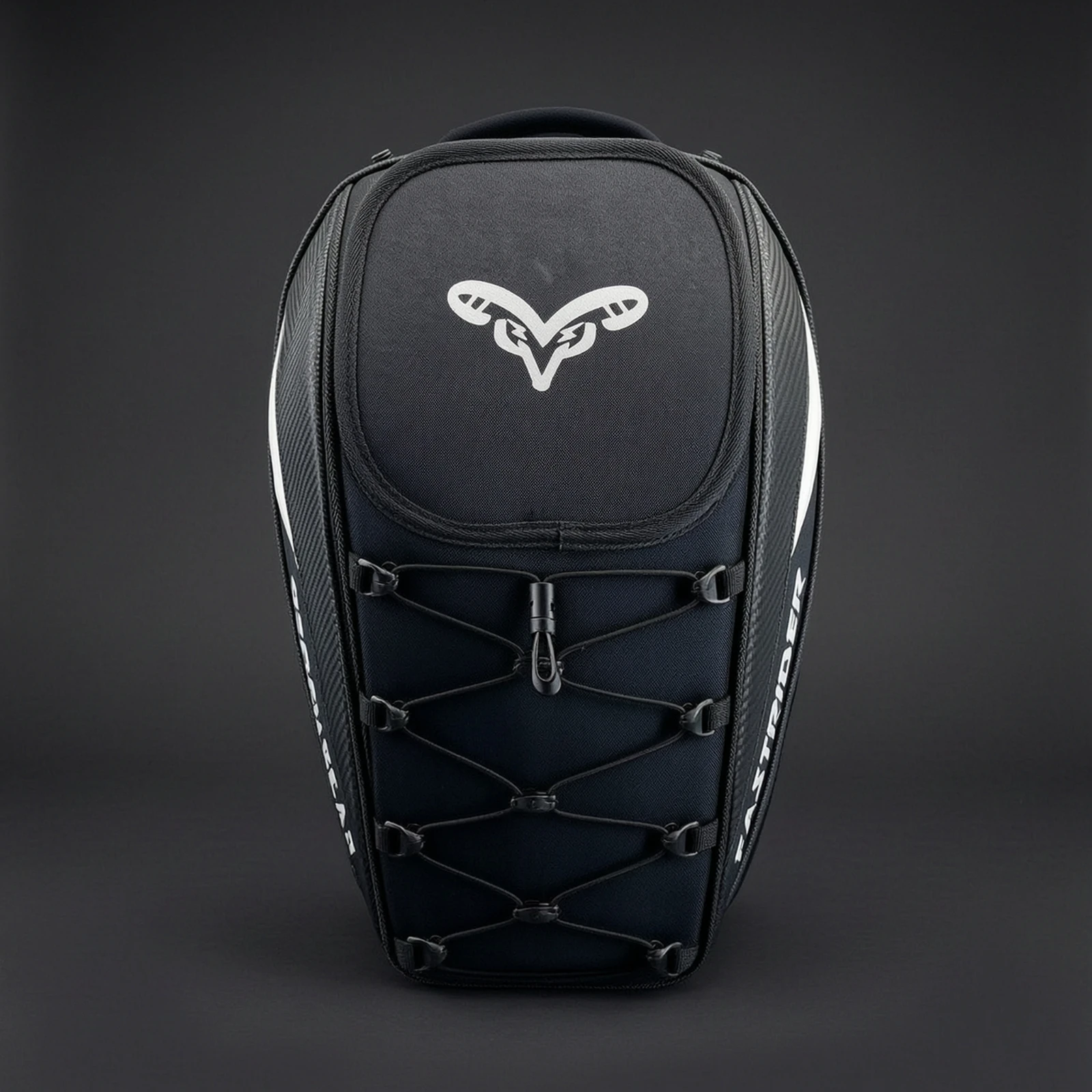Sac de selle arrière de moto résistant à l'eau avec sangles de sac à dos, structuré et portable pour les trajets quotidiens