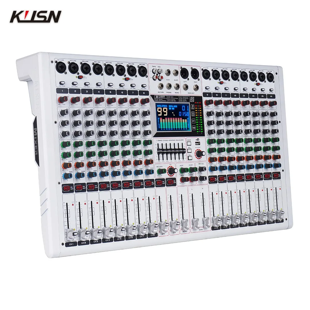 8/12/16 Channel Digital Console 99 DSP Professional Sound Mixer Powered Audio Mixing Console Power Soundcraft with Bluetooth USB
