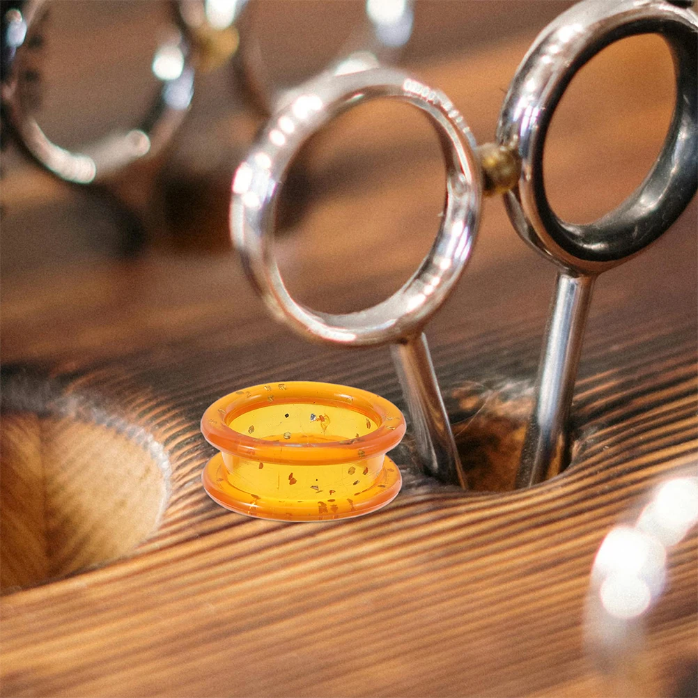 

10Pcs Silicone Finger Protector Rings Soft Comfortable Grip Thumb Inserts for Hair Cutting Grooming Scissors Accessories