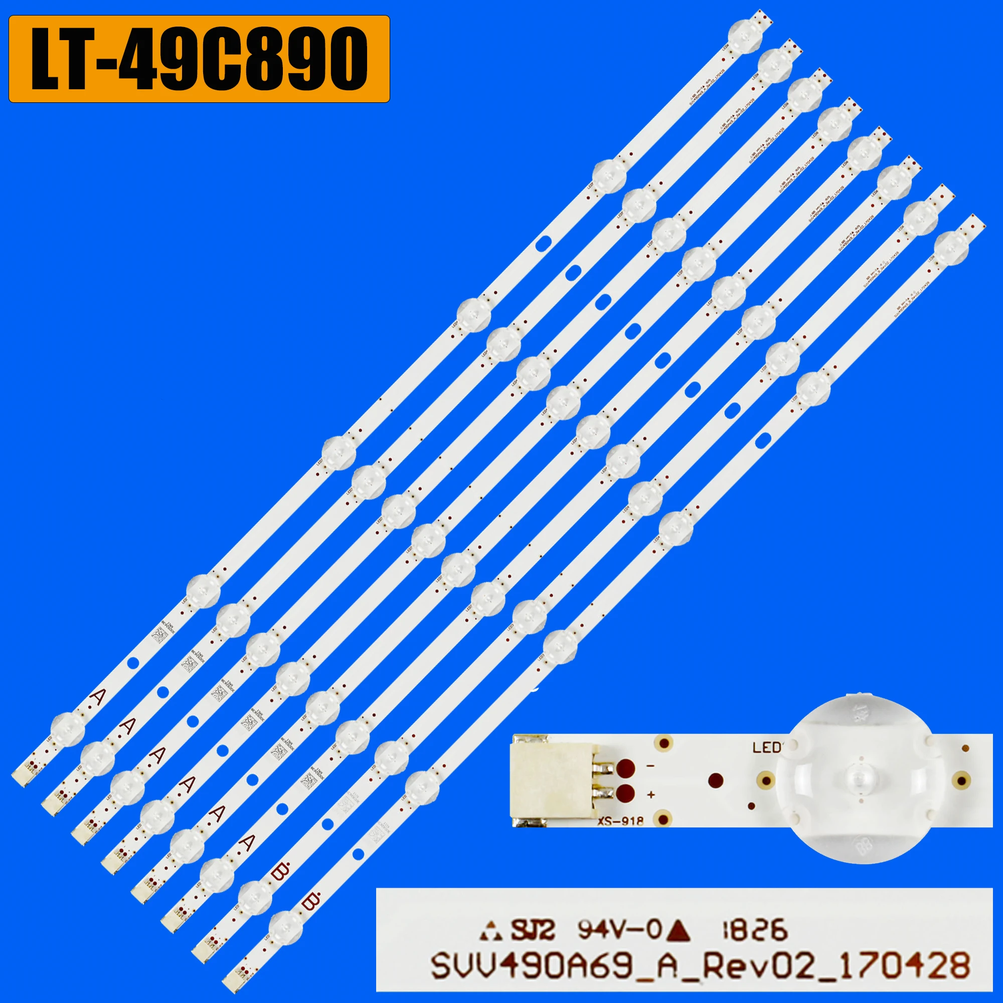 

Лента светодиодной подсветки для DL49U500P4CWH LT-49K890 LT-49C890 LT-49C880 49HL550 49H6750 49HT2600 49HT2600FD 49UD8470 49UD8500