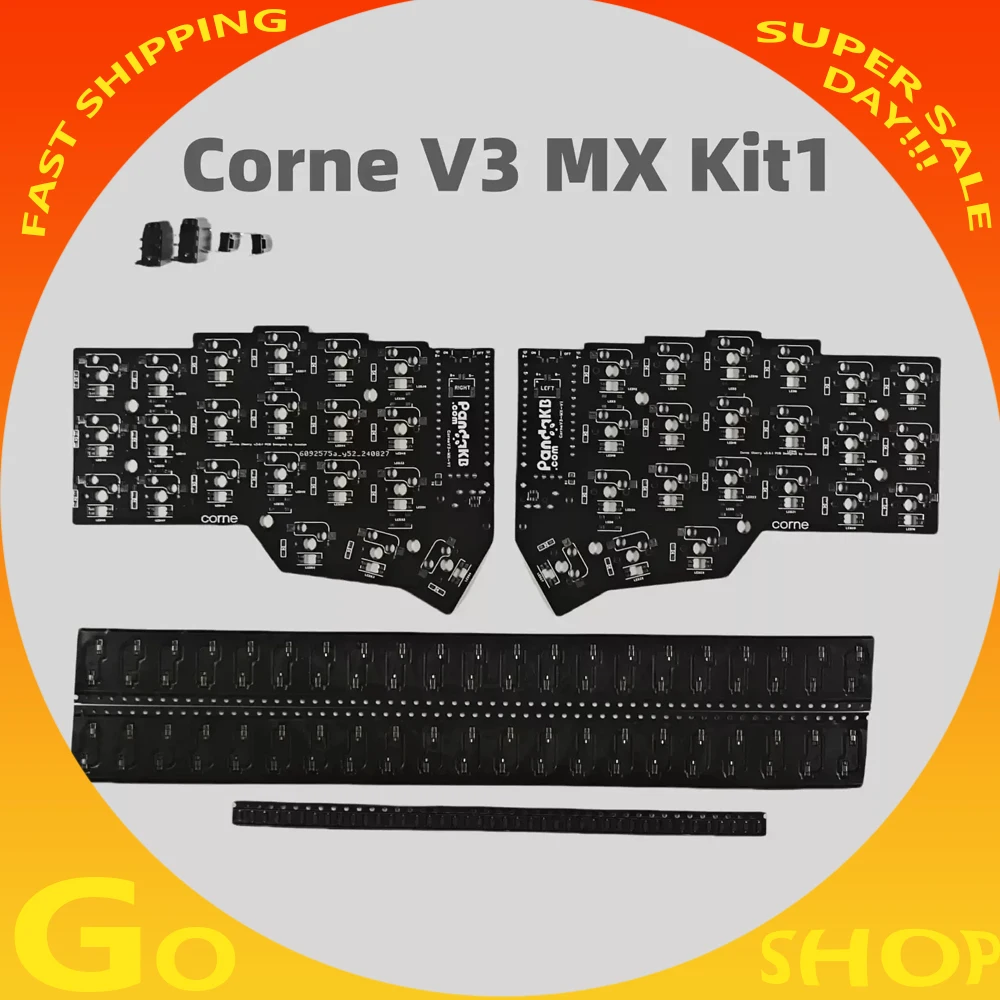

Corne V3 Mx Choc Crkbd Split Pcb Плата позиционирования клавиатуры Custom Corne Cherry V3.0.1 Аксессуары для клавиатуры ПК для разделенного комплекта через