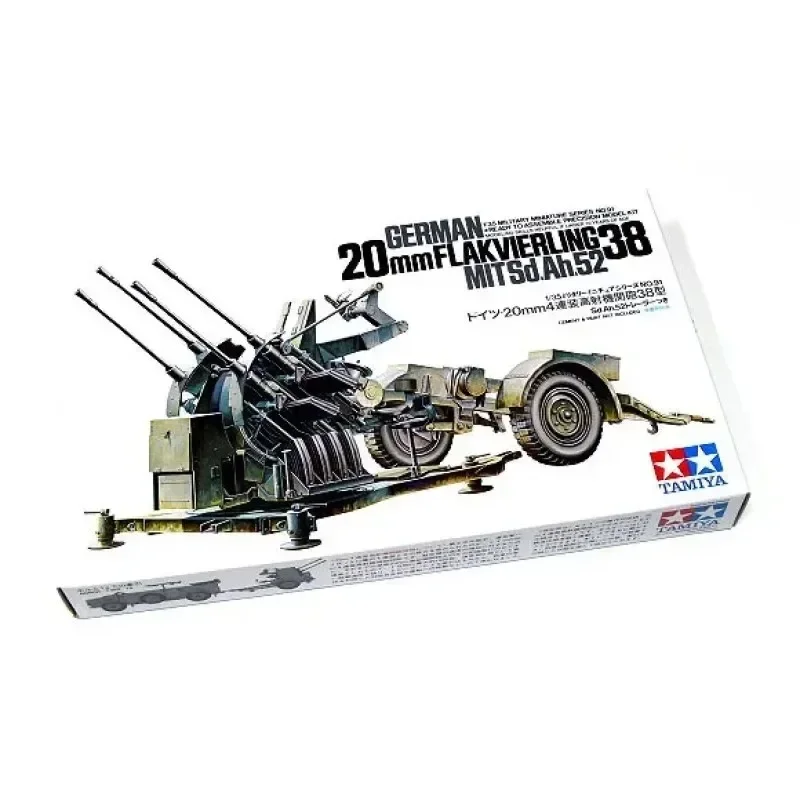 Tamiya 35091 군용 조립 모델 키트 1/35 스케일 독일 20mm Flakvierling 38 MitSd.Ah.52 포병 모델 키트