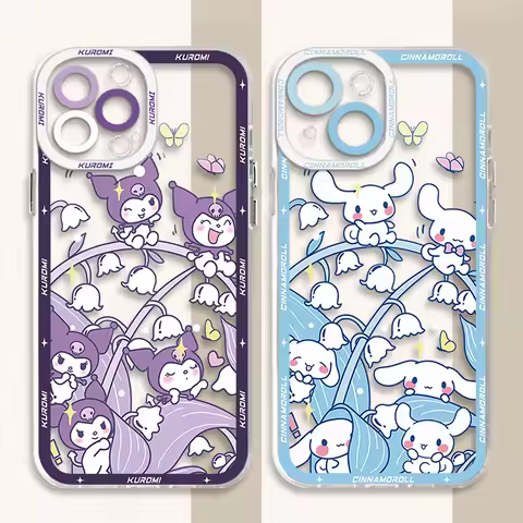 Kawaii Sanrio Cinnamoroll Case for Samsung Galaxy A32 A52s A73 A21s A72 5G A22 A23 A53 A52 A42 A13 A33 A12 Clear Silicone Cover
