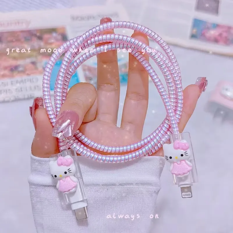 DlY Cartoon Spiral Winder Cover, Protecteur de chargeur, Protecteur de ligne de chargeur, Changement progressif, EvaluWinder, 1.5m