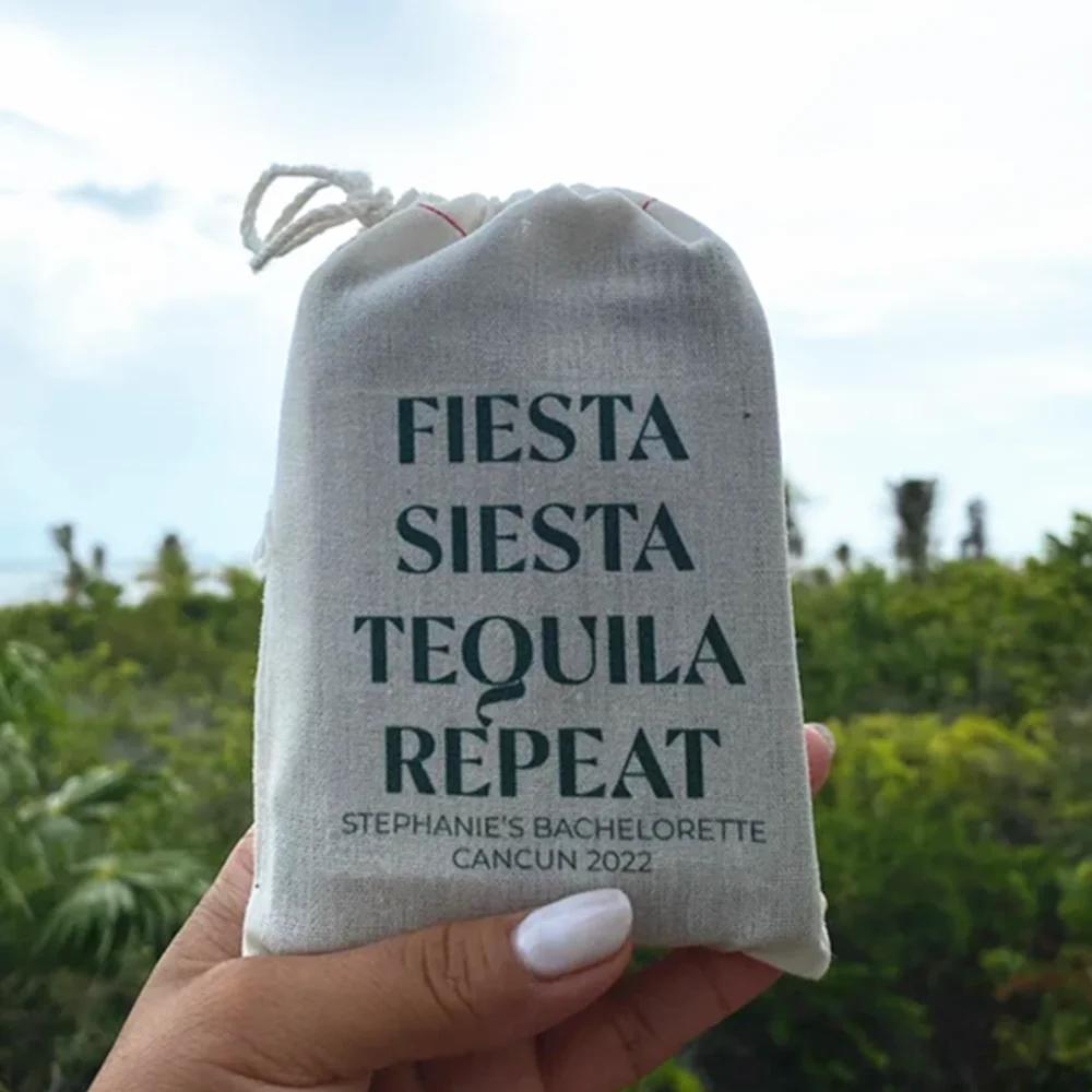 25 adet Fiesta Siesta Tequila tekrar-bachelorette parti-akşamdan kalma kiti çantaları-akşamdan kalma kurtarma kiti-özel hediye-meksika hayatta kalma