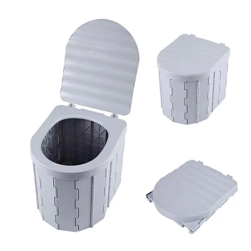 STLF-Mini orinal portátil de emergencia para caravana al aire libre, orinal de emergencia con tapa plegable extraíble, diseño moderno para personas mayores Tr