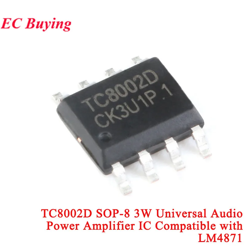 50Pcs/5pcs TC8002D 8002D SC8002B 8002B 3W FM8002E 8002E FM8002A 8002A SOP-8 2W Audio Power Amplifier IC Compatible with LM4871