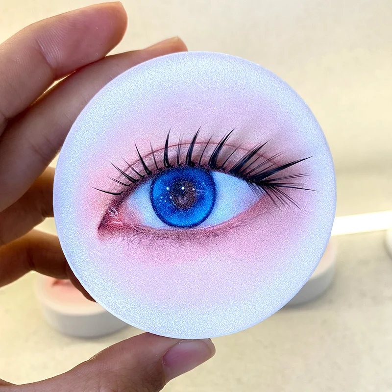 Piastra pratica per innesto ciglia modello occhio simulato 3 pezzi, strumento pratico per innesto ciglia, cucchiaio multifunzionale per innesto ciglia