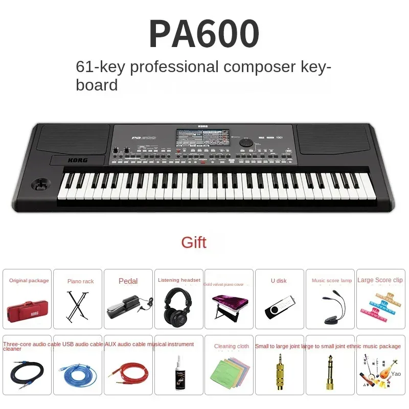 بيانو منظم احترافي جديد KORG PA 600 PA600 لوحة المفاتيح