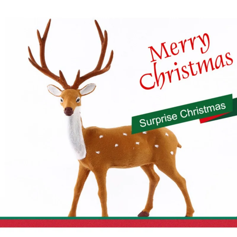 محاكاة عيد الميلاد الغزلان أفخم زخرفة الرنة ، زينات عيد الميلاد الأيائل ، مشهد حفلة خرافية ، الدعائم المصغرة ، 15 ، 25 ، 30 ، 35