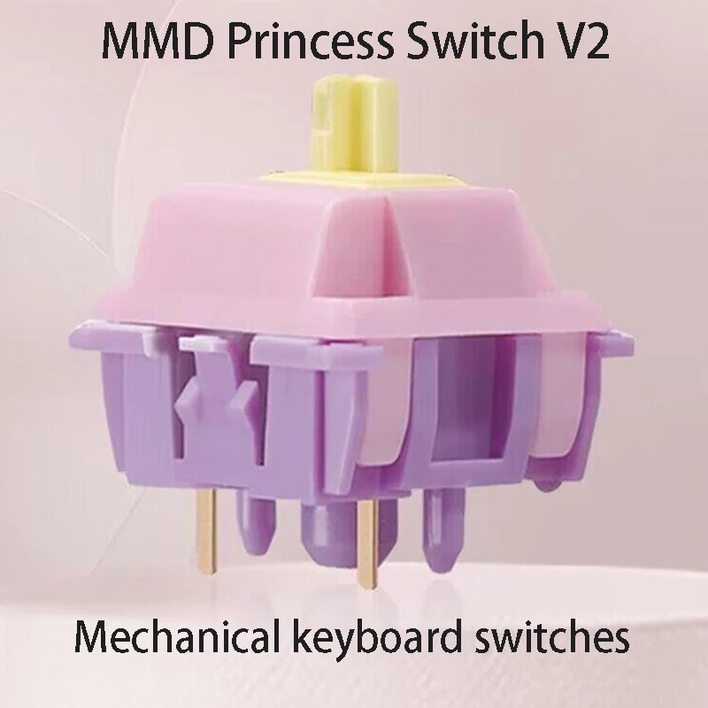 Mmd Prinses V2 Schakelaar 5 Pinnen Lineaire Tactiele 38/45/53/48/60G Aangepaste Mechanische Toetsenbord Schakelaars Hifi Pom Ptfe Materiaal Pre-Lubed