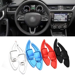 Car Steering Wheel Shift Paddle For Skoda Octavia A7 MK3 5E RS VRS Superb B8 Scala Karoq Kodiaq Extend Shifters Sticker DSG Gear