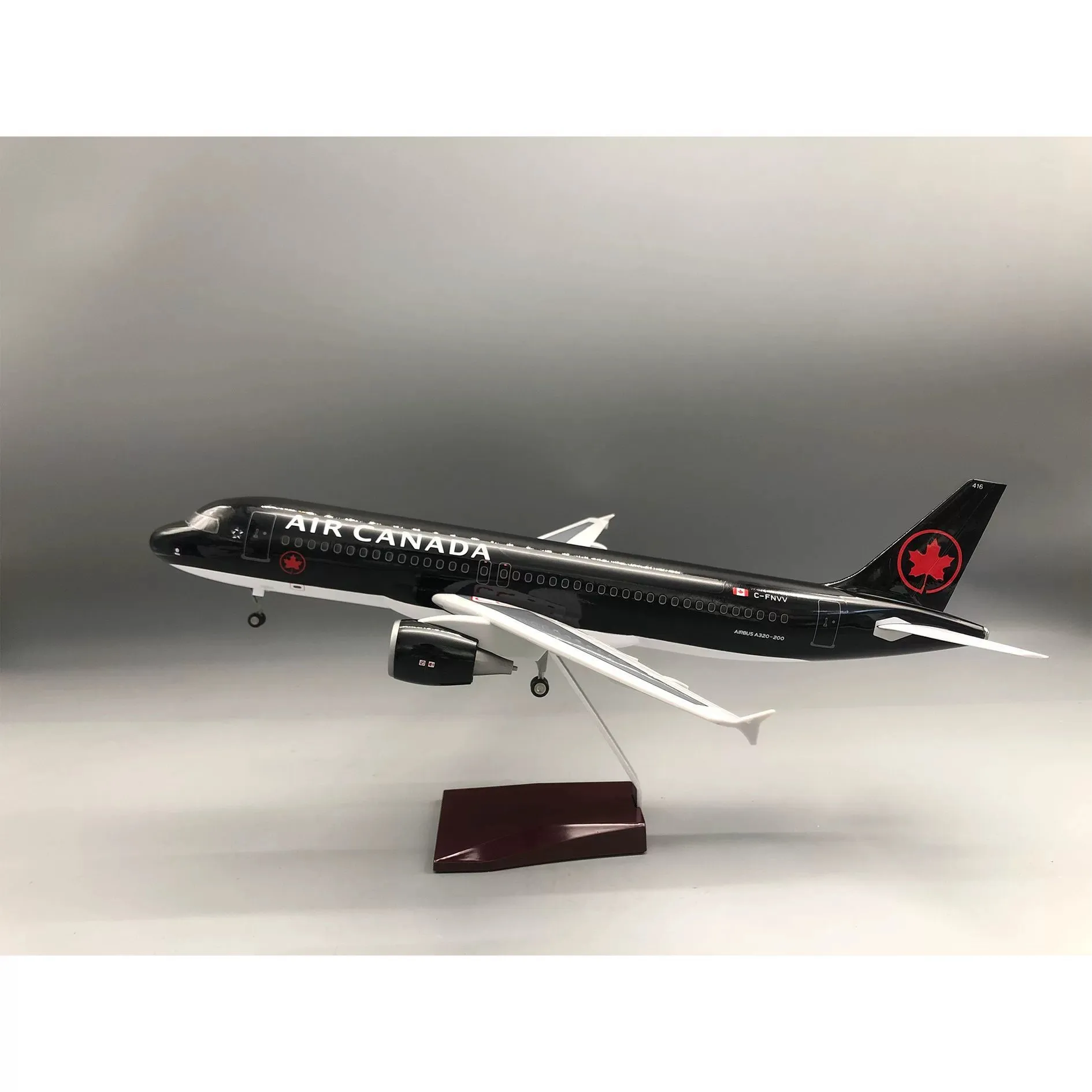 

Air Canada A320-200 Black Aircraft Models Diecast 47CM Scale Model kit for adults fun airplanes decoration Alloy Gift By