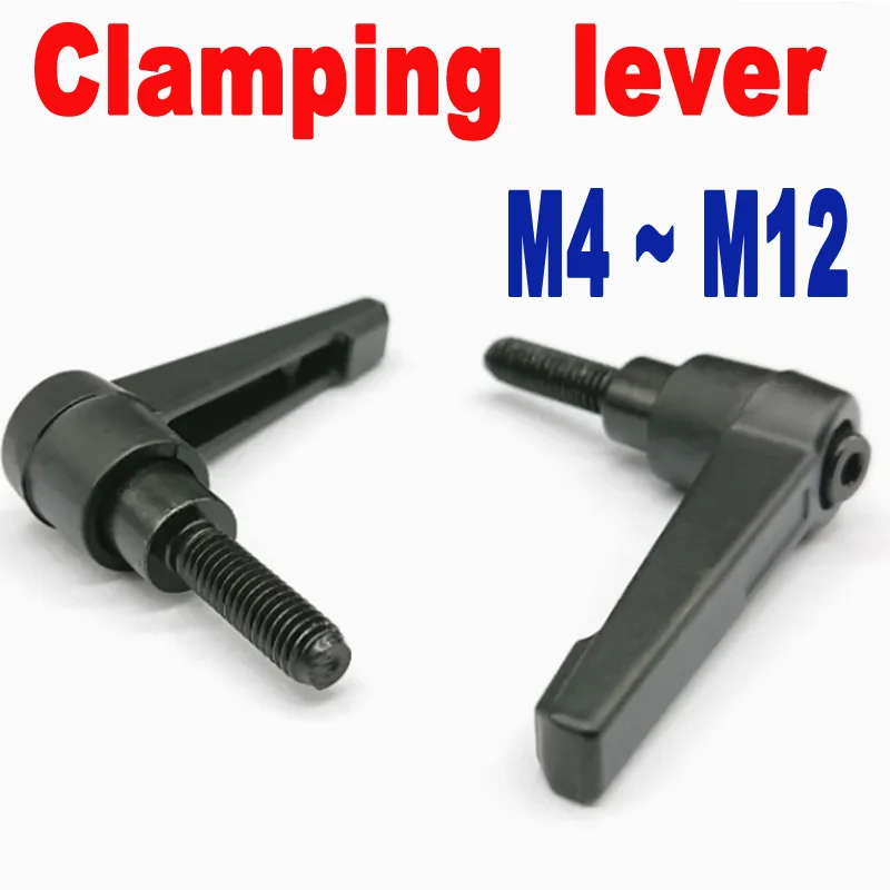 

1 шт. M4 M5 M6 M8 M10 M12 черный зажимной рычаг, регулируемая ручка с фиксацией внешней наружной резьбы