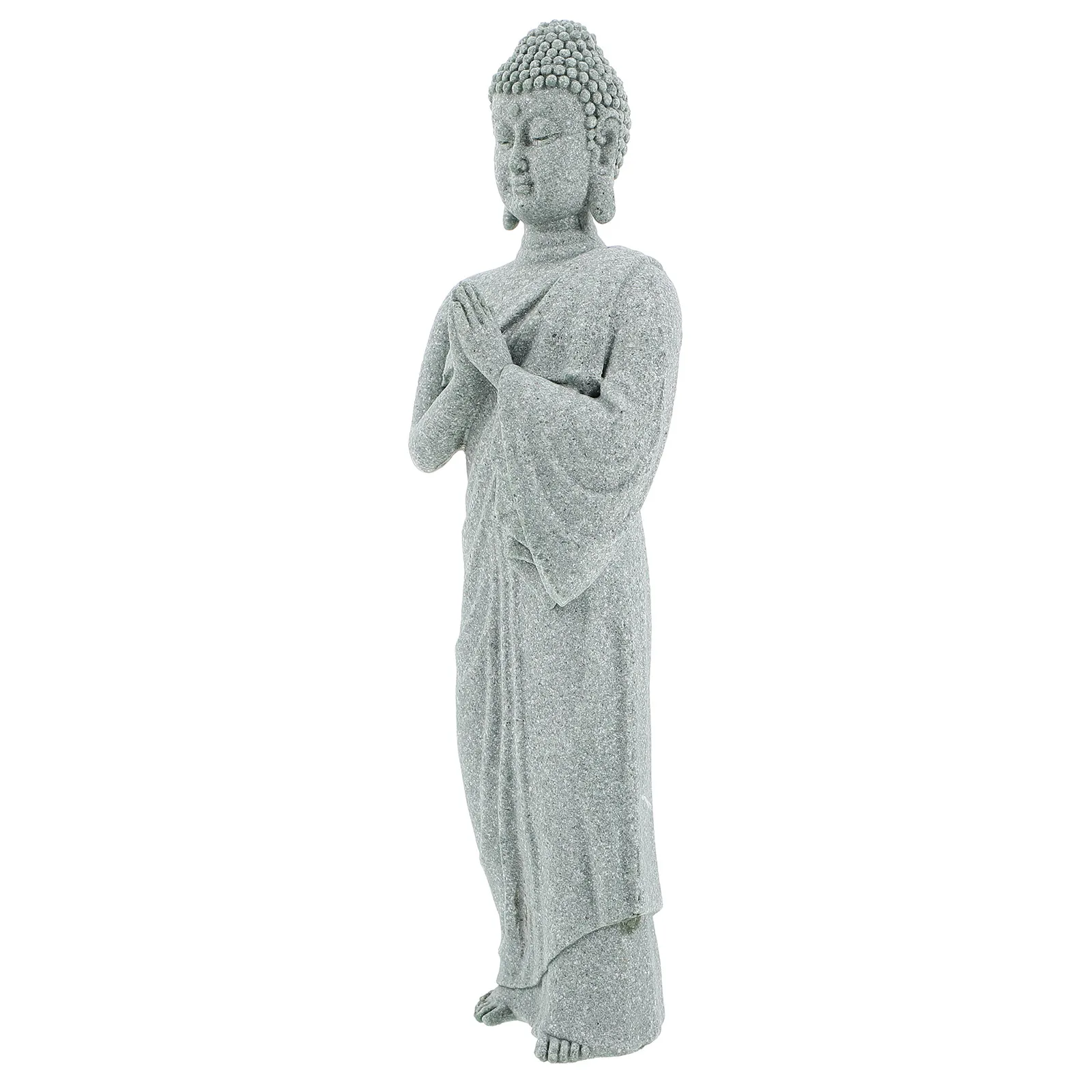 

Exquisite Sandstone Buddha Statue Craft Zen Sculpture Decor Desktop Home Temple Offering Retro Vintage Crafts Indoor Tabletop