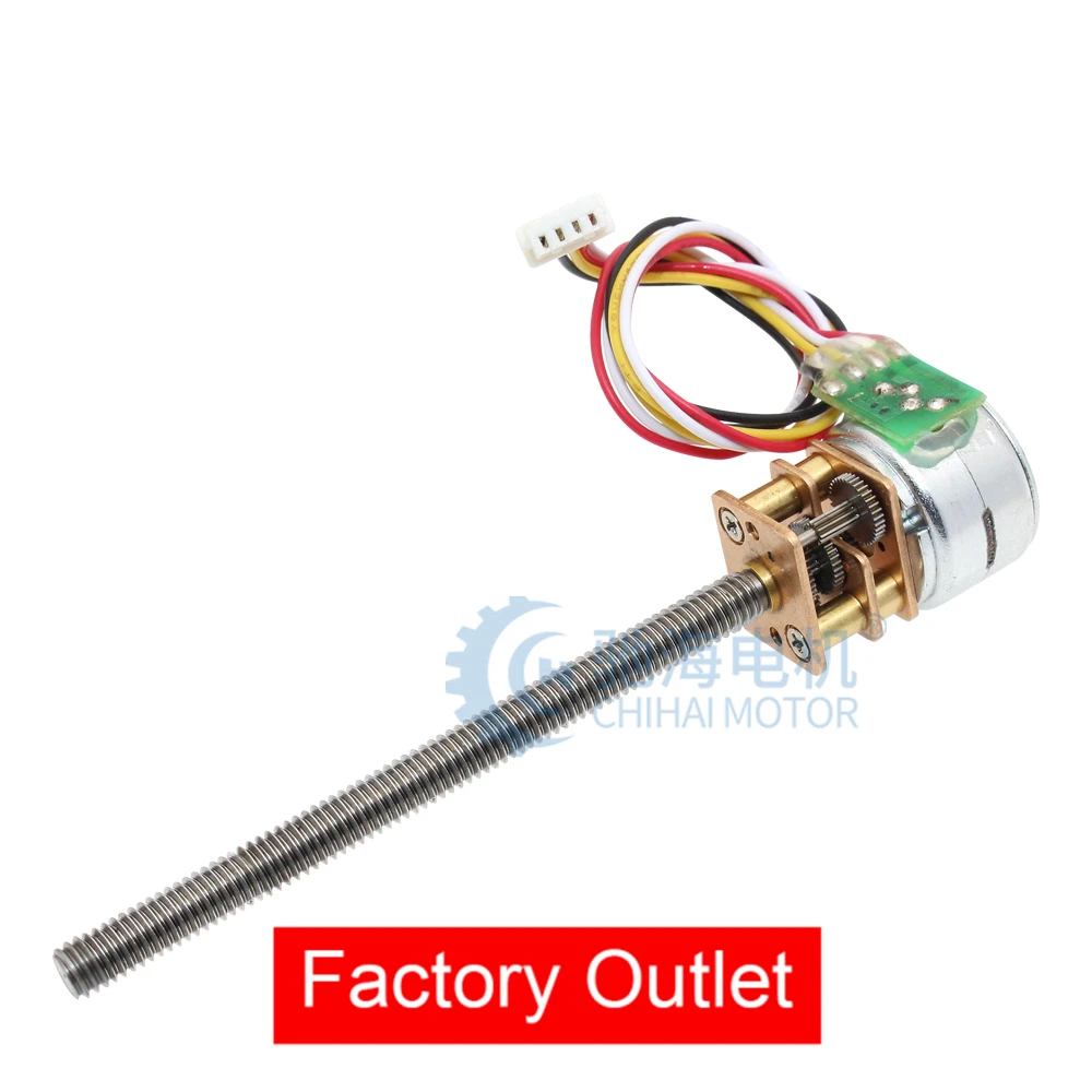 factory sale CHS-GM12-15BY  55mm shaft M4 Micro 15mm 2-phase 4-wire Mini Full Metal Gearbox Gear Stepper Motor for DIY Robot