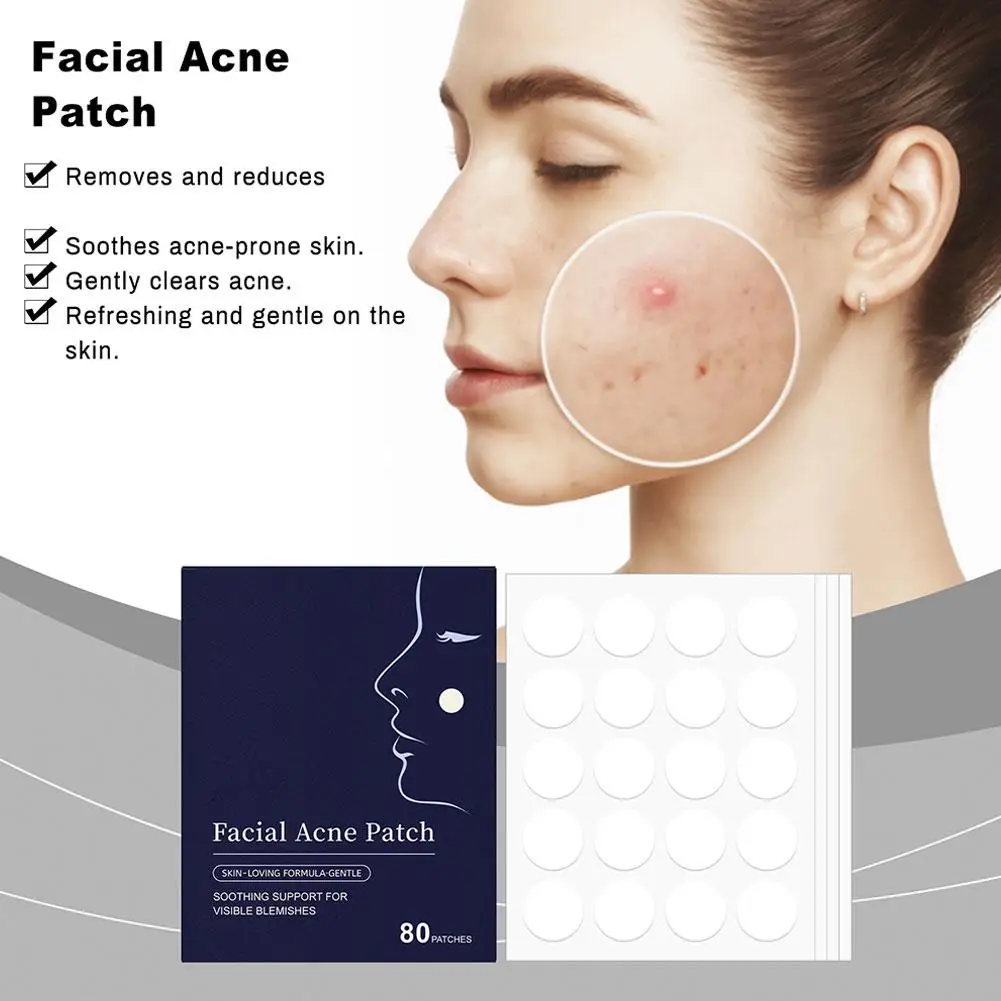 80 pezzi cerotti per l'acne riducono i punti neri dell'acne comedoni chiusi migliorano la pelle a tendenza dell'acne cerotti lenitivi delicati per l'acne cura del viso