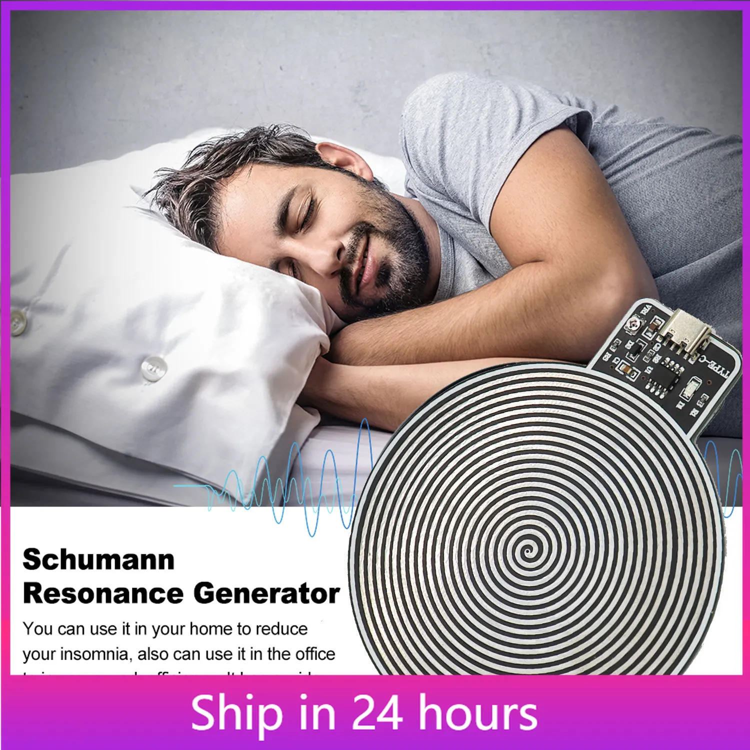 mythtiger NEW 7.8Hz Schumann Waves Ultra-Low Frequency Pulse Generator Sleep Improver Schumann Waves Generator USB Power Supply