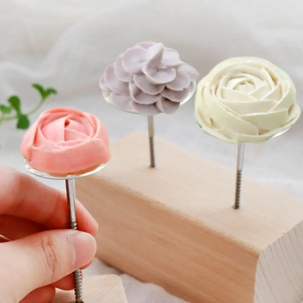 10Pcs Odorless Non Toxic Stainless Steel Flower Nails for Cake Decorating Cupcakes Pies Biscuits Creative Baking Tools Dessert
