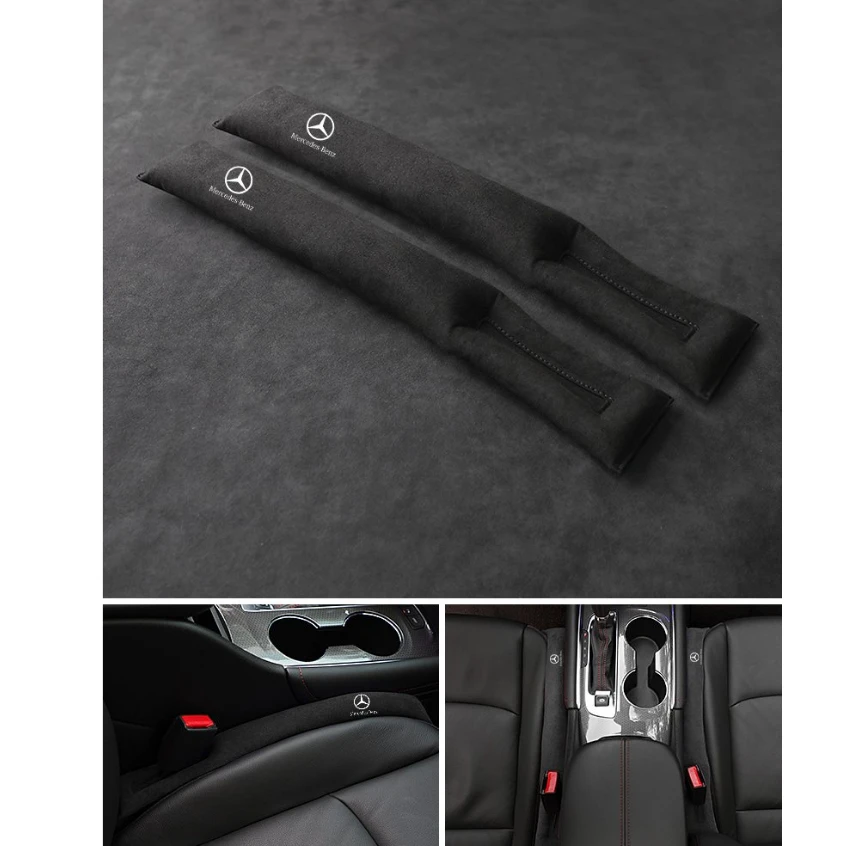 2Pcs Car seat gap filling with suede padding For Mercedes benz A B C E G -ClassCLA GLK CLASS W221 W212 W213 W176 W205 W177 X253