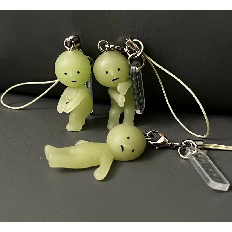 Smiskai figura de dibujos animados brillo muñeca bolsa colgante llavero juguete para niños