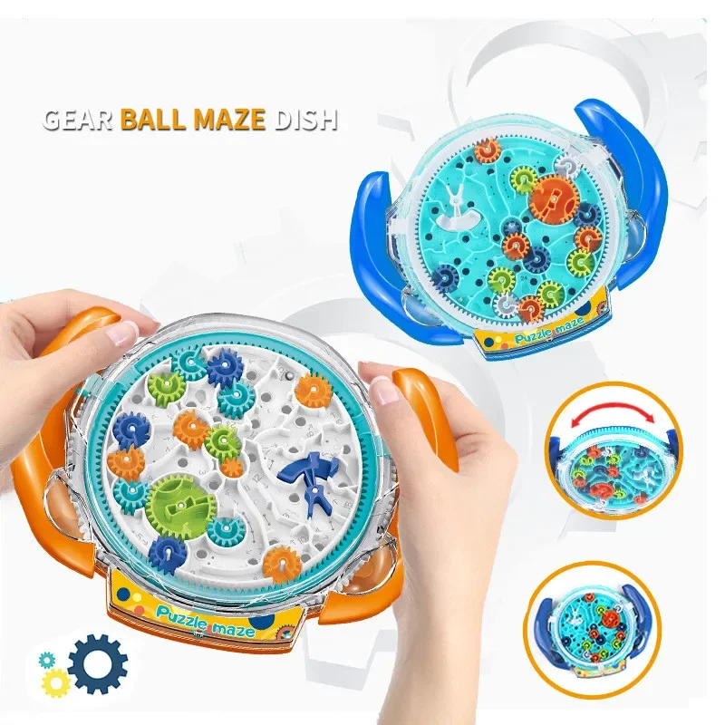 [ตลก] Balanced Gear 3D Maze Ball Crossing เกมเครื่องโฟกัสปริศนาสร้างสรรค์ของเล่นเด็กของเล่นเพื่อการศึกษาเด็กของขวัญวันเกิด