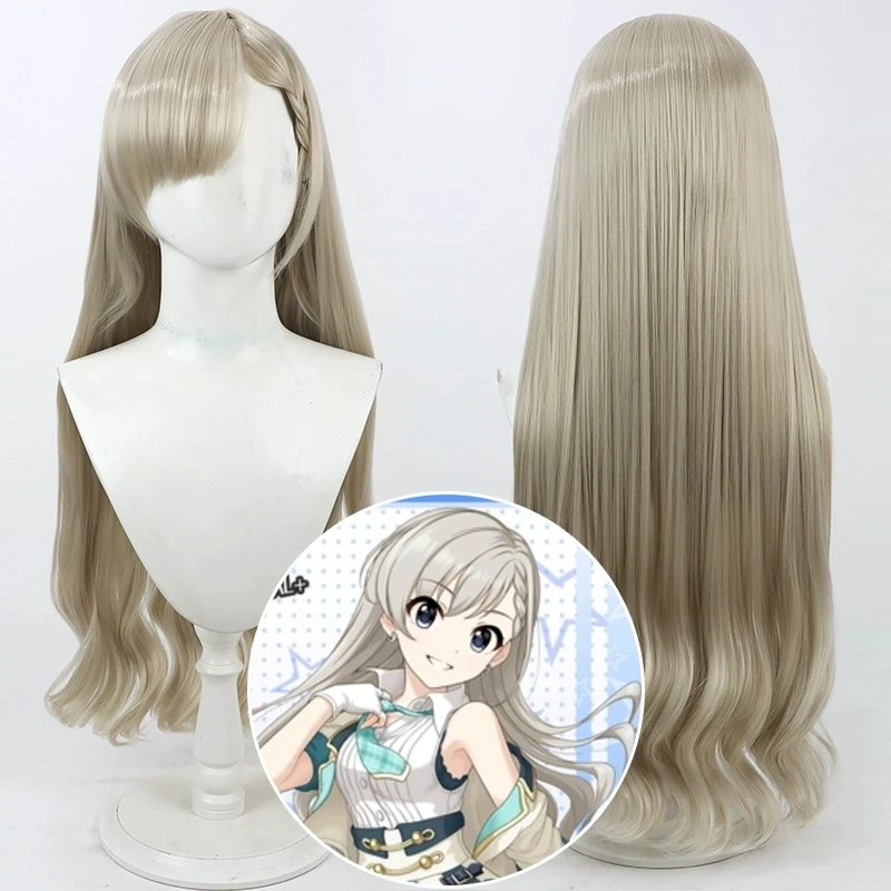 THE IDOLM@STER CINDERELLA GIRLS Hisakawa Hayate Cosplay Wig Heat Resistant Synthetic Hair Halloween Party Role Play + Wig Cap