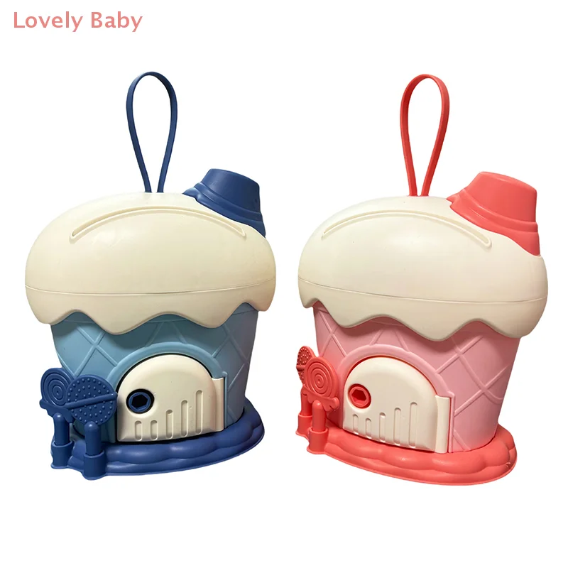 【BBS】1セット アイスクリーム小屋貯金箱 大容量 子供用貯金箱 おもちゃ 漫画 DIYステッカー付き 貯金箱 鍵付き 子供用ギフト