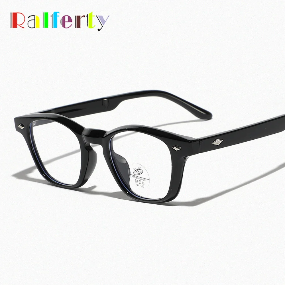 Ralferty 2025 TR90 إطار النظارات النساء الفاخرة الرجعية العين نظارات الرجال البني واضح نمط نظارات قصر النظر الإطار البصري الإناث