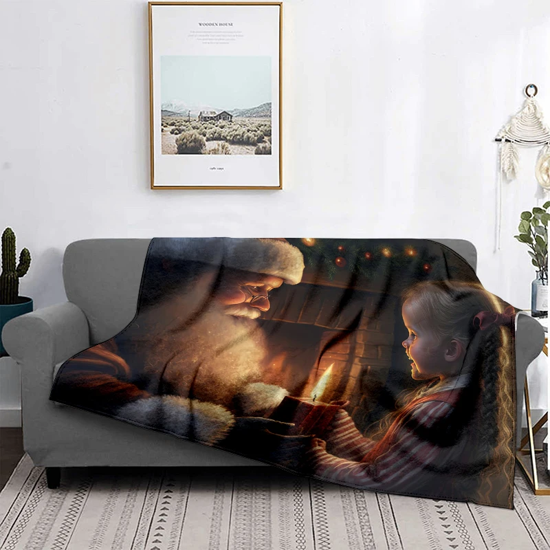 Home decoration plush Throw Sofa blanket Bedspread bed fluffy soft blankets decor Plaid Modern morandi winter Merry Christmas