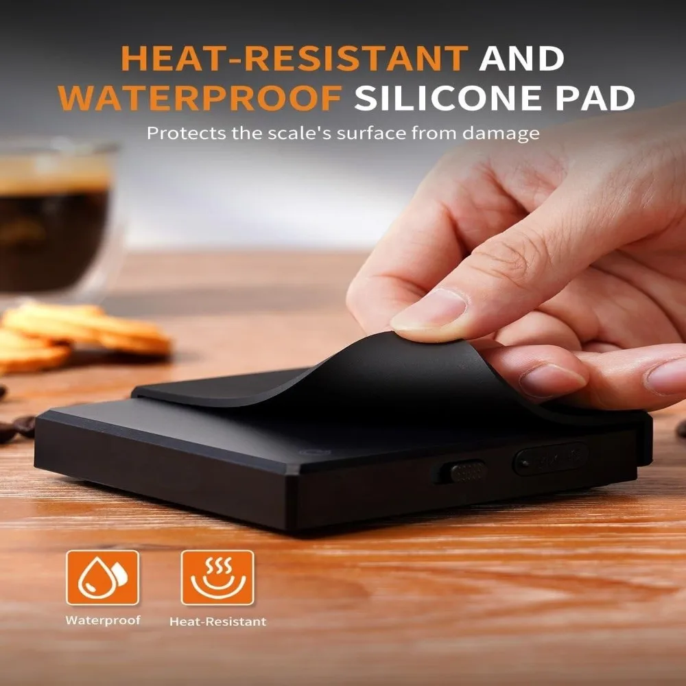 

Mini Coffee Scale with Timer 3 Modes Drip Espresso Scale Rechargeable 0.1g High Accuracy Electronic Digital Weight