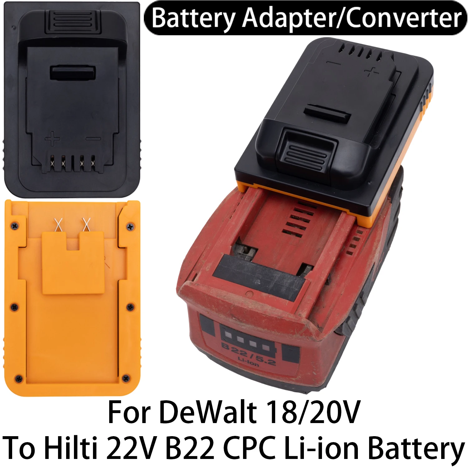 Adapter for Hilti 22V B22 CPC Battery to DeWalt/Einhell/X-Change/OZITO 18V Li-Ion Tool Battery Converter Power Tool Accessories