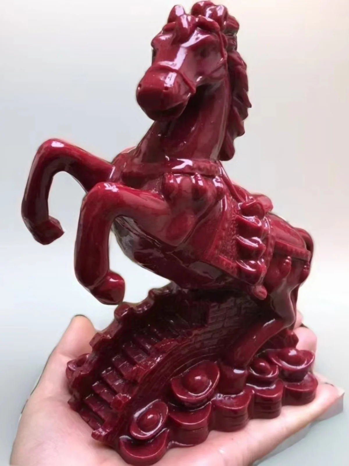 

Cinnabar purple gold sand horse to the success of the handicrafts opening study living room live broadcast hit