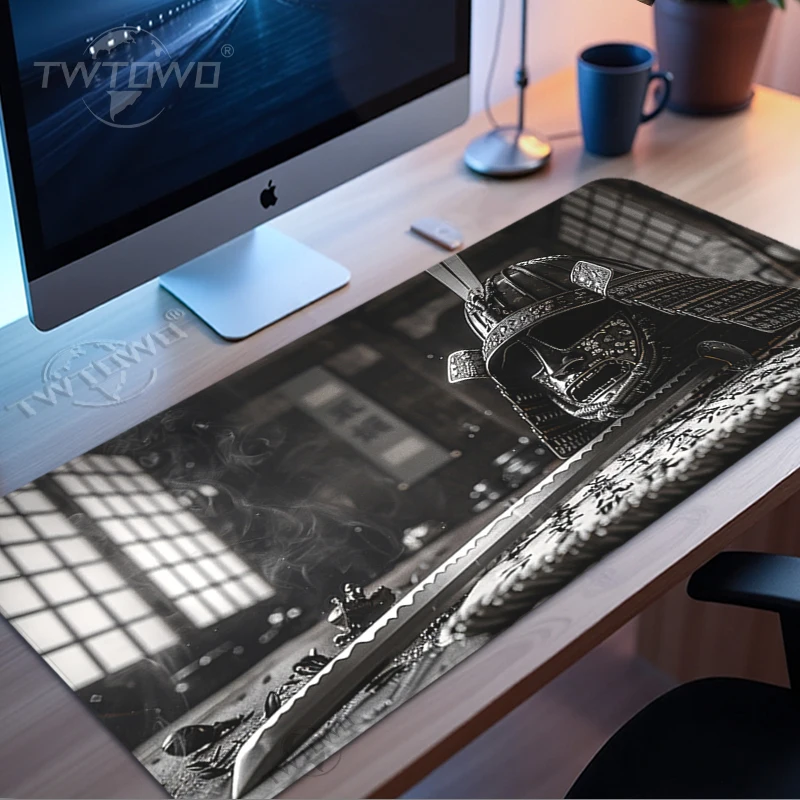 Retro Japanese Samurai Mouse Pad Gamer printon demand Home Custom Mousepad XXL keyboard pad Soft Natural Rubber Non-Slip Laptop