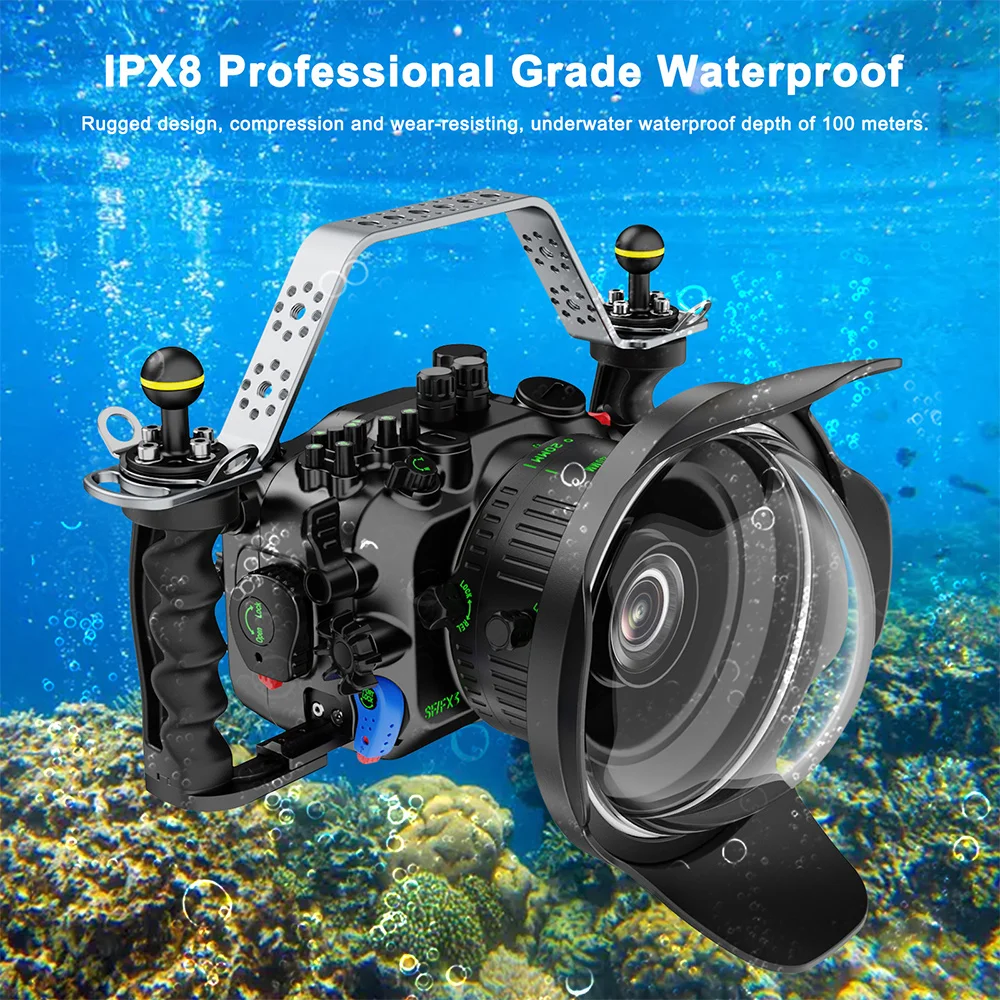 Seafrogs Aluminium Camera Case Waterdicht 100M Cover Voor Sony FXIII Onderwater Fotografie Apparatuur FX3