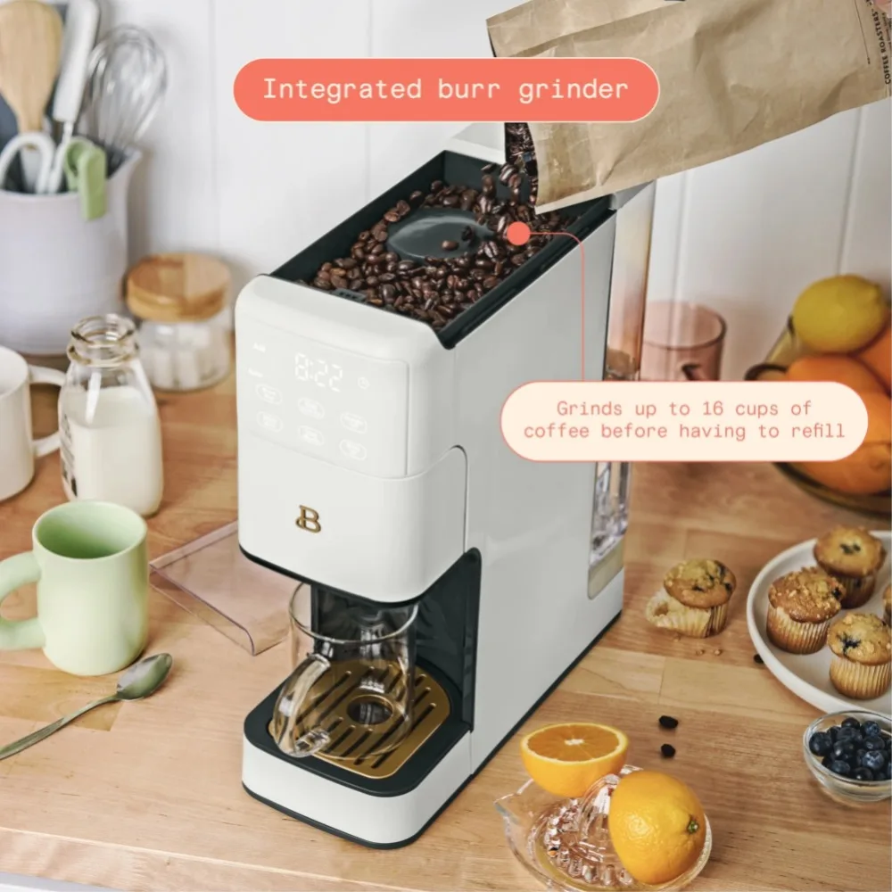Programmable Single Serve Coffee Maker, White Icing by Drew Barrymore