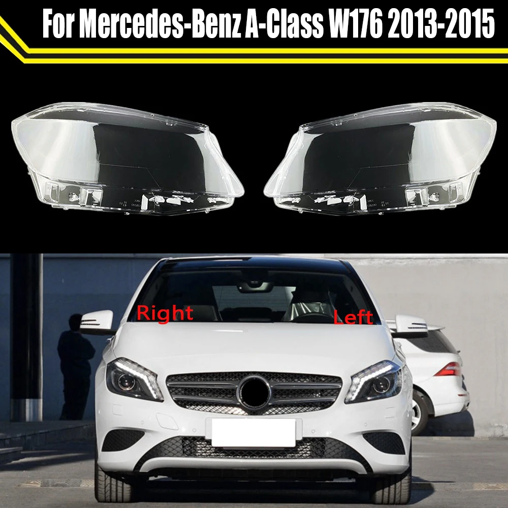 Sarung lampu depan mobil, Pelindung lampu depan mobil lensa jelas untuk mercedes-benz a-class W176 A180 A200 A260 A45 AMG 2013 2014 2015