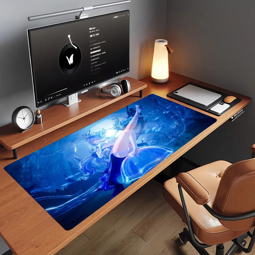 Wuthering Waves Cantarella Mouse Pad Non-slip Locking Edge DeskMat PC Laptop Accessories Rubber Office Keyboard Game 350x900x3mm