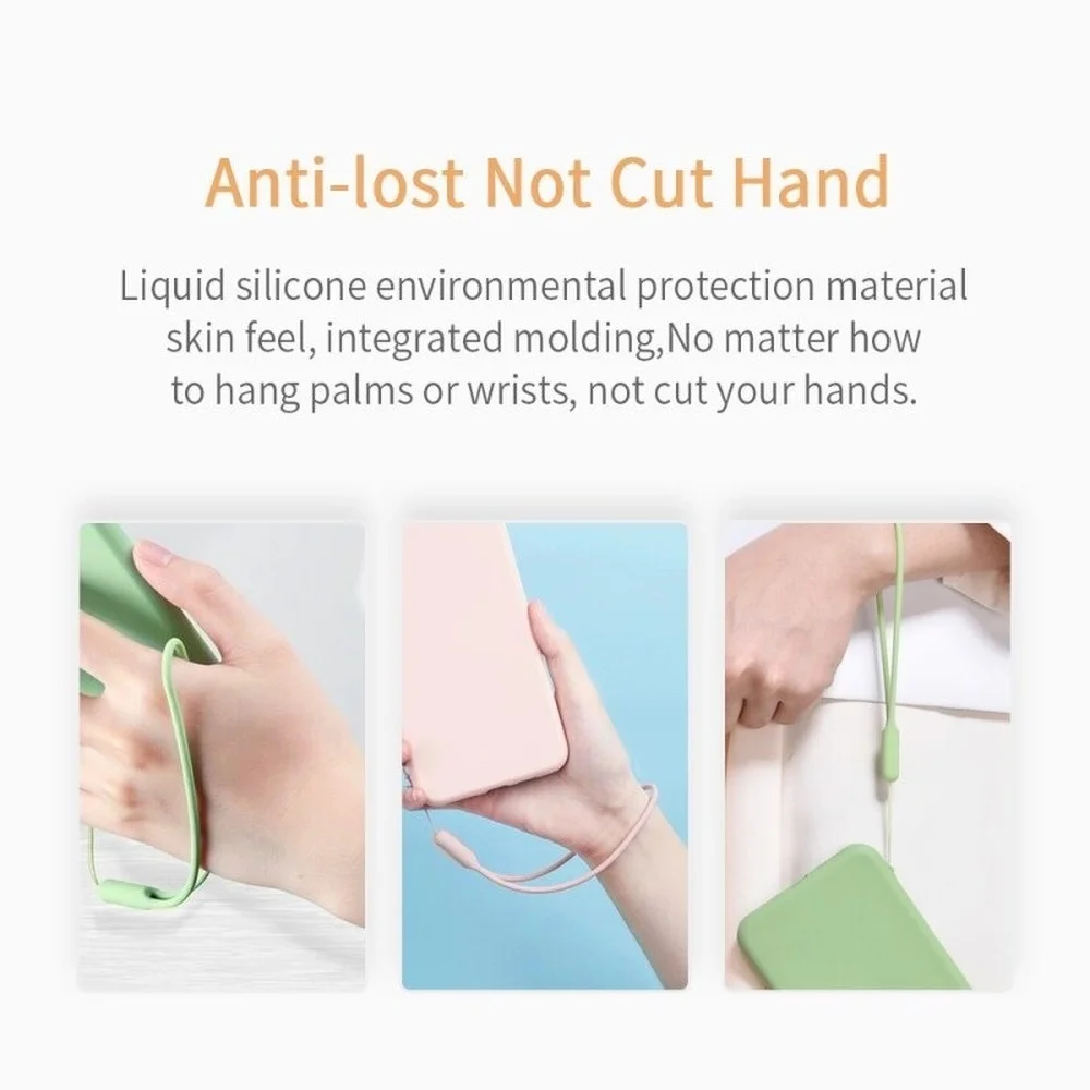 Correas universales de silicona para teléfono, cámara de teléfono para llaves de cordón Flexible, cadena colgante para llavero