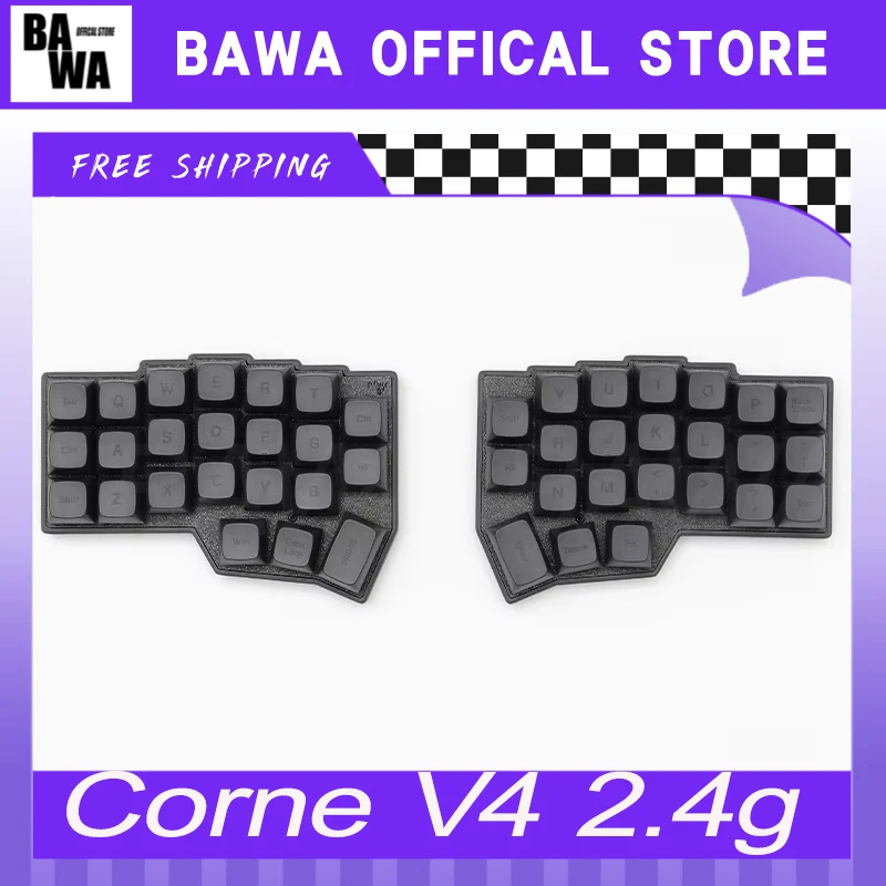

Corne V4 2.4g Split Keyboard Hot-Swappable 46 Key Ergonomic Layout Wireless Keyboard Support Vial Software Key Mapping Custom