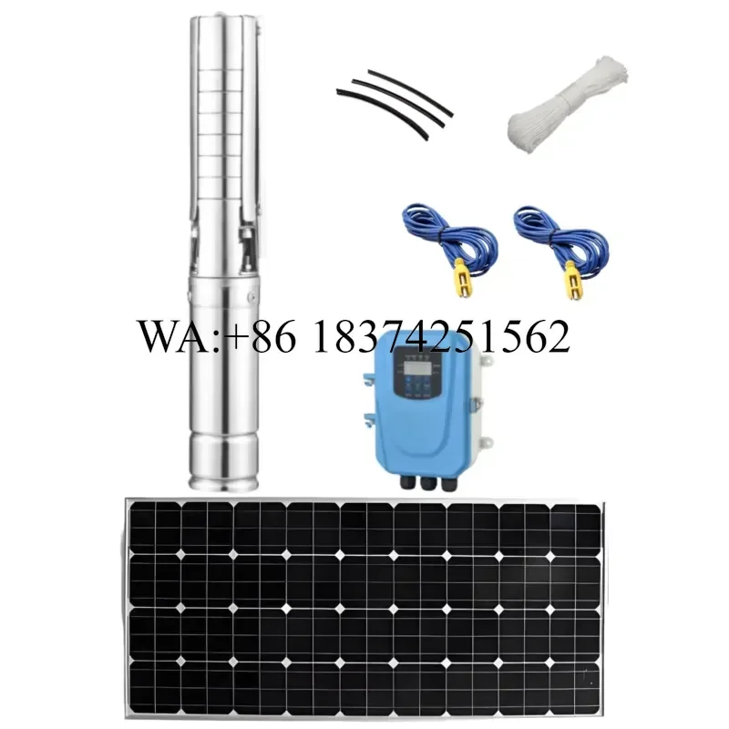 Wmwmnu Solar Irrigation Pump System for Agriculture with Controller Solar Power Water Pump Kit for Farm Garden Irrigation