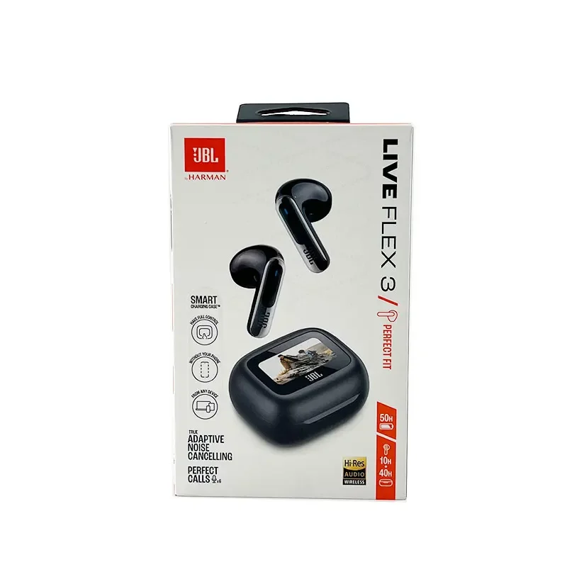 JBL Live Flex 3 True Wireless Noise Cancelling Earbuds with Smart Charging Case Hi-Res LDAC Multi-point Connection 50H Playtime