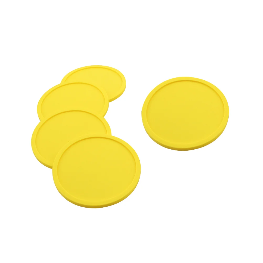 

5Pcs Silicone Drink Coasters Non Slip Thick Cup Mats Heat Resistant for Home Bar Table Use Blue Drink Coasters