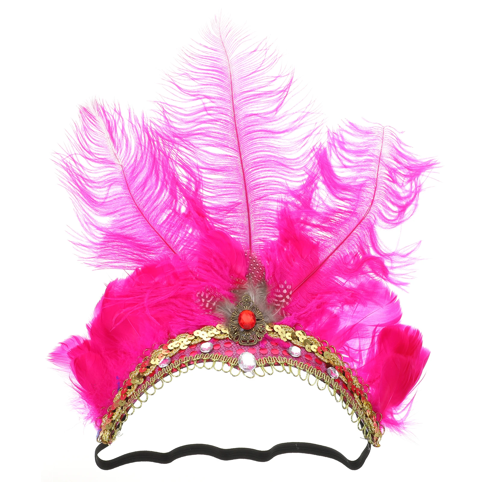 

Plumage Fascinator Headband Women Carnival Party Decorative Headpiece Lightweight Durable Comfortable Wear Cosplay Wedding Stage