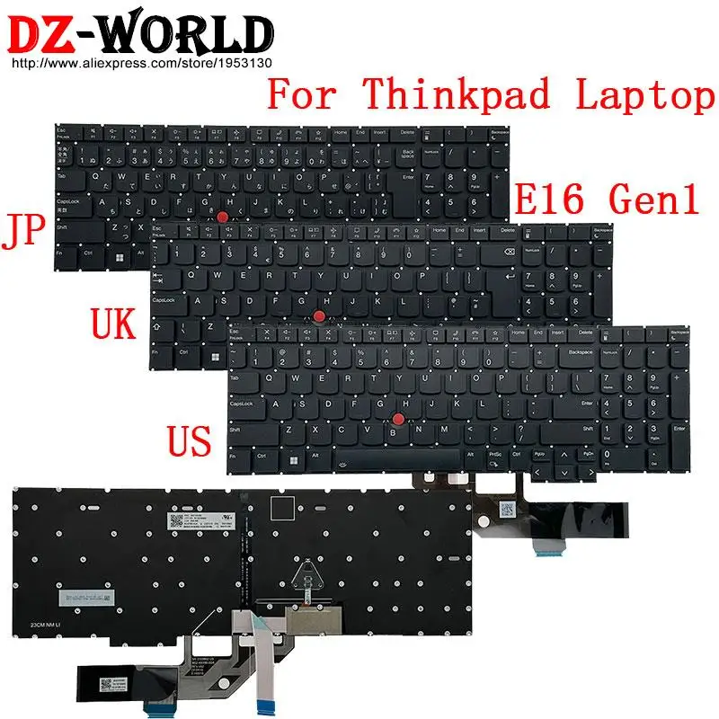 US UK English JPJapanese Backlit Keyboard For Lenovo Thinkpad E16 Gen1 G1 Laptop SN21K54282 SN21K54319 SN21K54306 SN21K54308