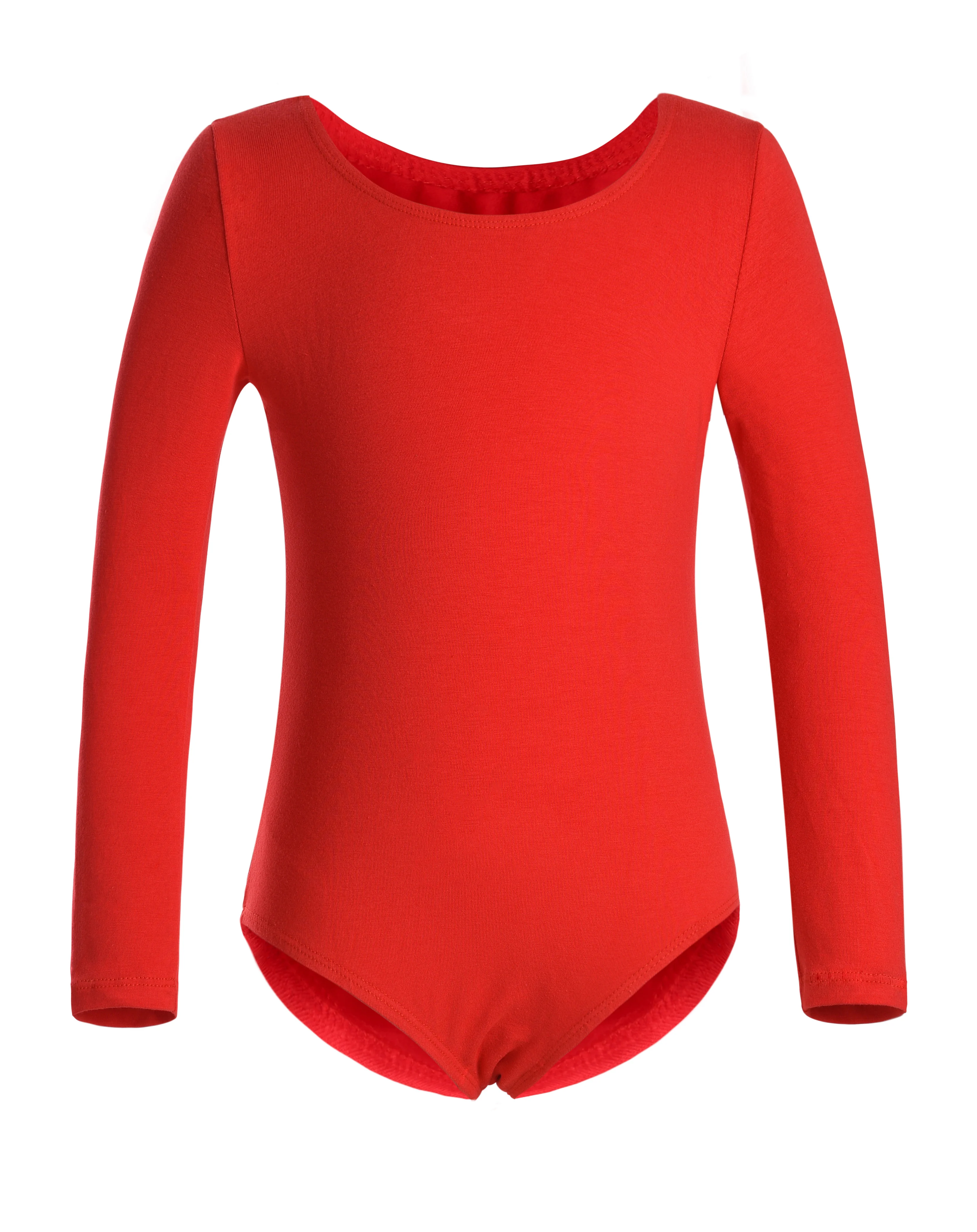 Girls Team Basic Long Sleeve Dance Leotards for Ballet Dancewear