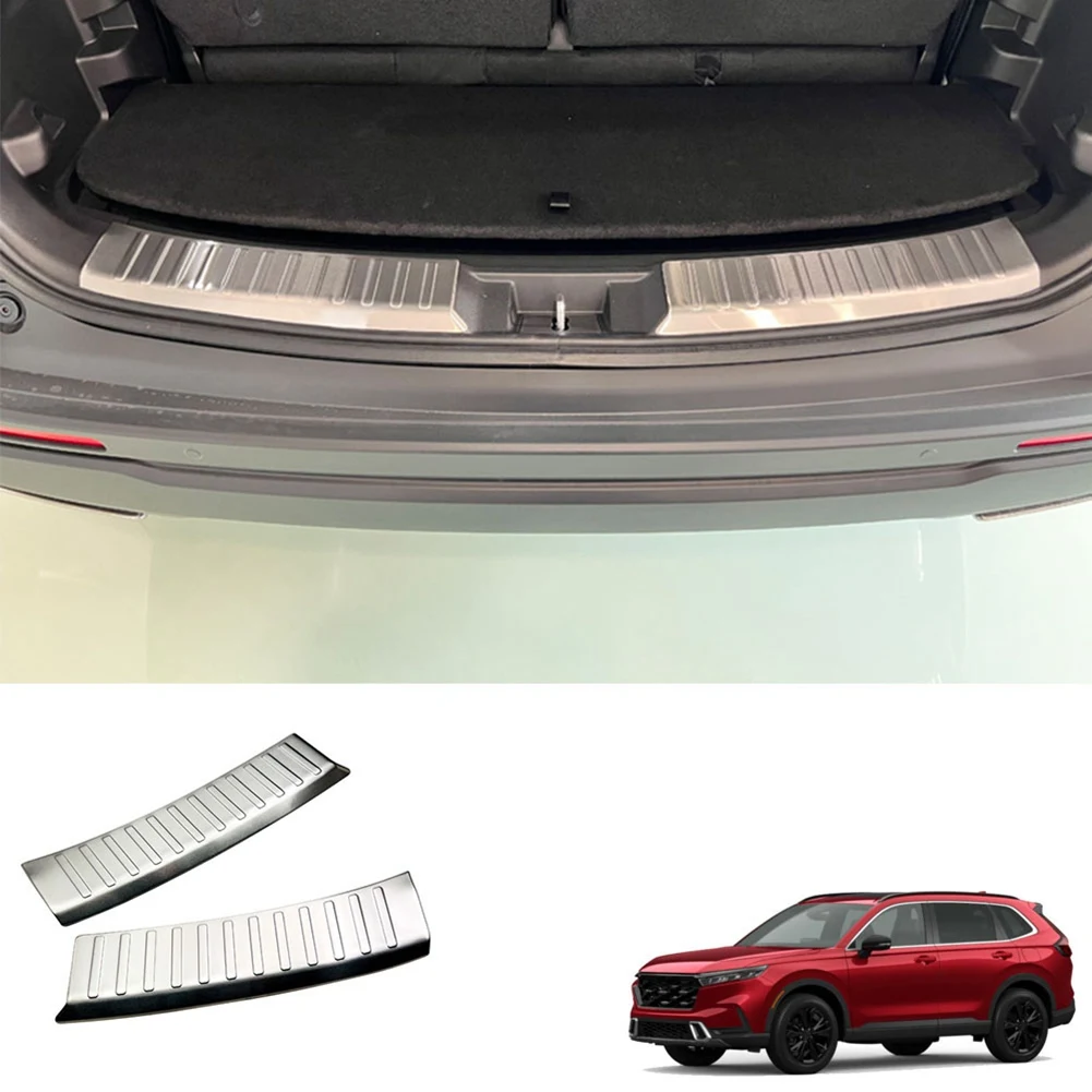 Car Trunk Door Guard Strips Sill Plate Protector Rear Bumper Guard Trim Cover Strip for Honda CRV CR-V 2022 2023 Silver