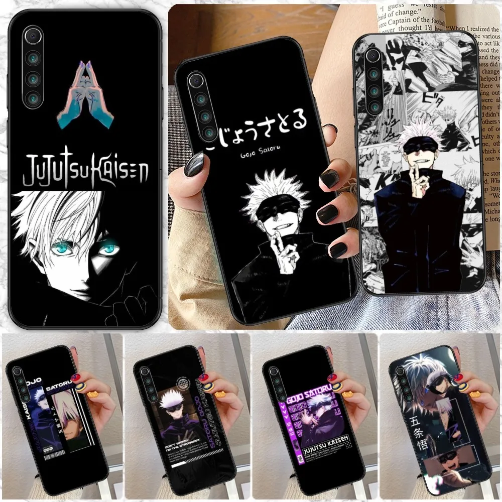 JJK Satoru Gojo Mobile Cell Phone Case for Xiaomi Redmi Note 12 11 10 9T 8 7 Pro 9 9A 9C 8 Black Soft Phone Cover Funda