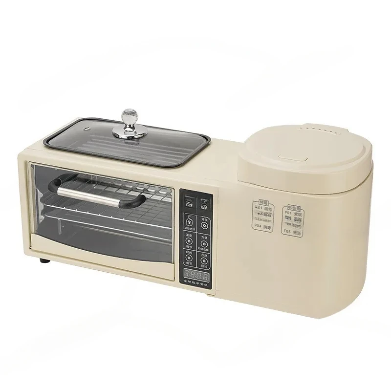 Multifunctional Breakfast 4-In-1 Fried Hot Pot Electric Oven Household Rice Cooker Toaster Sandwich Machine