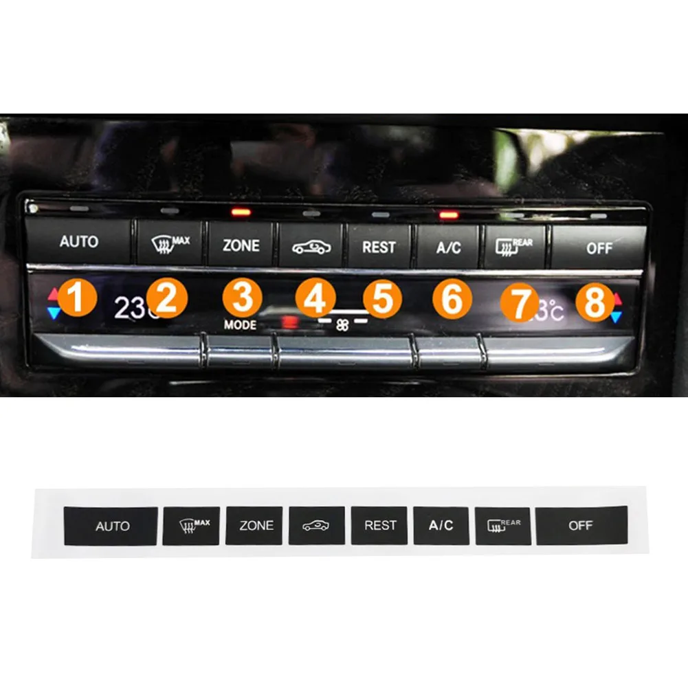 Vinyl Decal Sticker for Climate Control Switch Buttons on For Mercedes W207 W212 E250 E350 2010 2011 2012 2013 2014 2015 2016